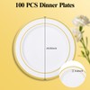 Goodluck 100PCS Gold Plastic Plates, 10.25 Inch Dinner Plate with