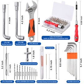HIJIRH Pro Grade 179 Pcs 3D Printing Tool Kit,3D Printer Tool Kits,Diverse 3D Printer Accessory Including Electric Polishing Machine,Tool Box,for Remove/Trim and Finish 3D Print