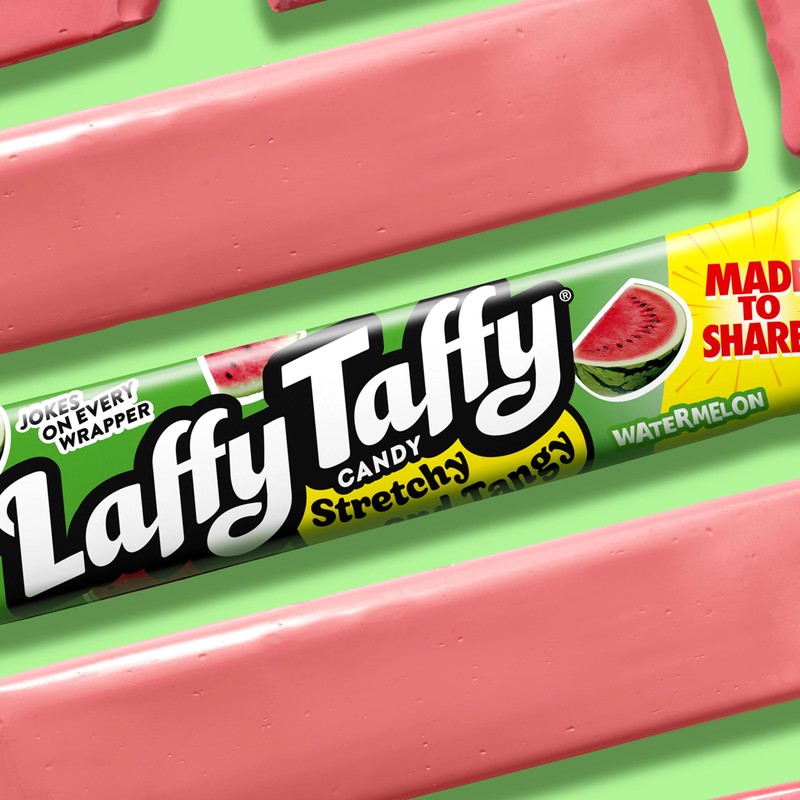 Laffy Taffy Stretchy & Tangy Variety Candy Box, Grape, Watermelon,