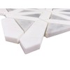 Tenedos Bianco Dolomite with Grey Carrara Geometric Polished Marble Mosaic