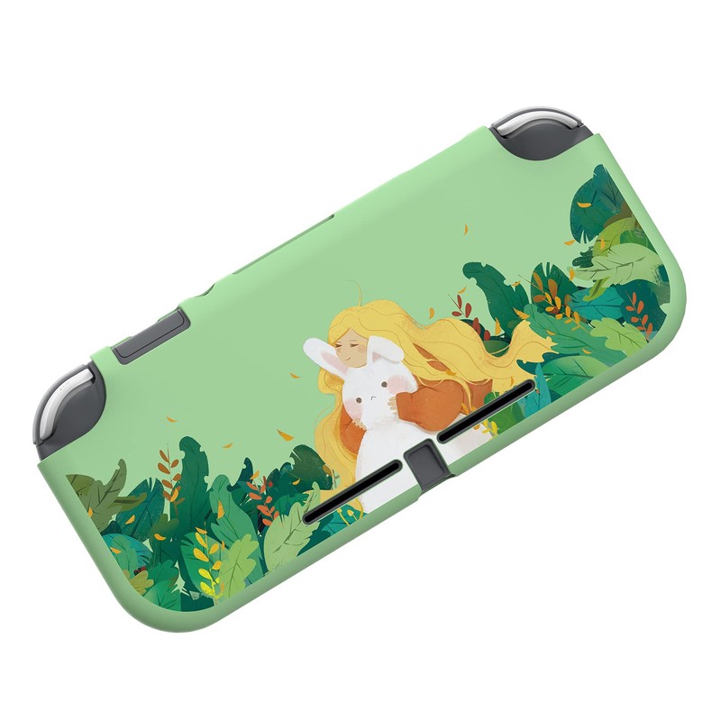 eXtremeRate PlayVital SwitchLiteに対応するカスタム保護ケース（ソフト）、Switch Liteに対応用ケースカバー（ソフト）【Rabbit & Girlバージョン】