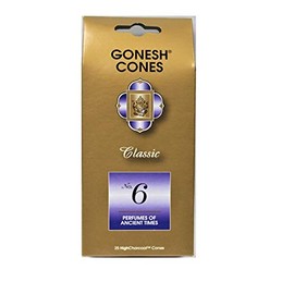 Indian Handicrafts Gonesh Classic Cones No. 6 - Ancient Times (Set of 8) incenses, Multi