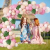 132Pcs Pink Balloons Arch Garland Kit, Blush Peach Rose Gold