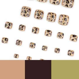 Press on leopard print toenails, popular autumn and winter toenails, wild beauty, sexy charm, press on toenails, 24 pieces