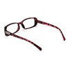 V.W.E. Women Rectangular Rhinestones Reading Glasses - Fashion Leopard Clear
