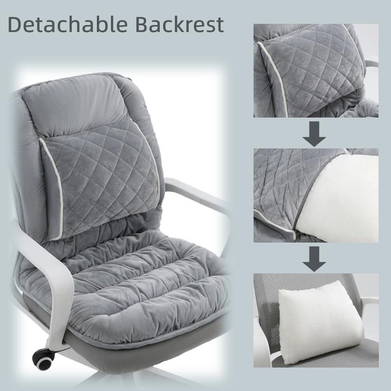 Gujuja Office Chair Cushion Soft Seat Pad with Backrest Upgraded