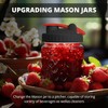 2 Pack Wide Mouth Flip Cap Mason Jar Lids for