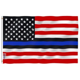 Anley Fly Breeze 3x5 Foot Blue Lives Matter American US National Police Flag - Vivid Color and Fade Proof - Honoring Law Enforcement Officers Flags 3 X 5 Ft