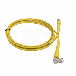 HangTon GPS-Antennenkabel, TNC-Stecker, rechtwinklig, RG58, für Trimble Topcon Sokkia Leica Empfänger, Basisstation auf GPS-Antenne, Gelb