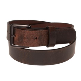 Nohma Leather, Men's Leather Belt, Made in USA, Full-Grain Leather, Casual Everyday Wear Belts, Amish Handmade (Vintage Brown 5550-GM, 38" (Size 34 Pants) - Check Size Guide)