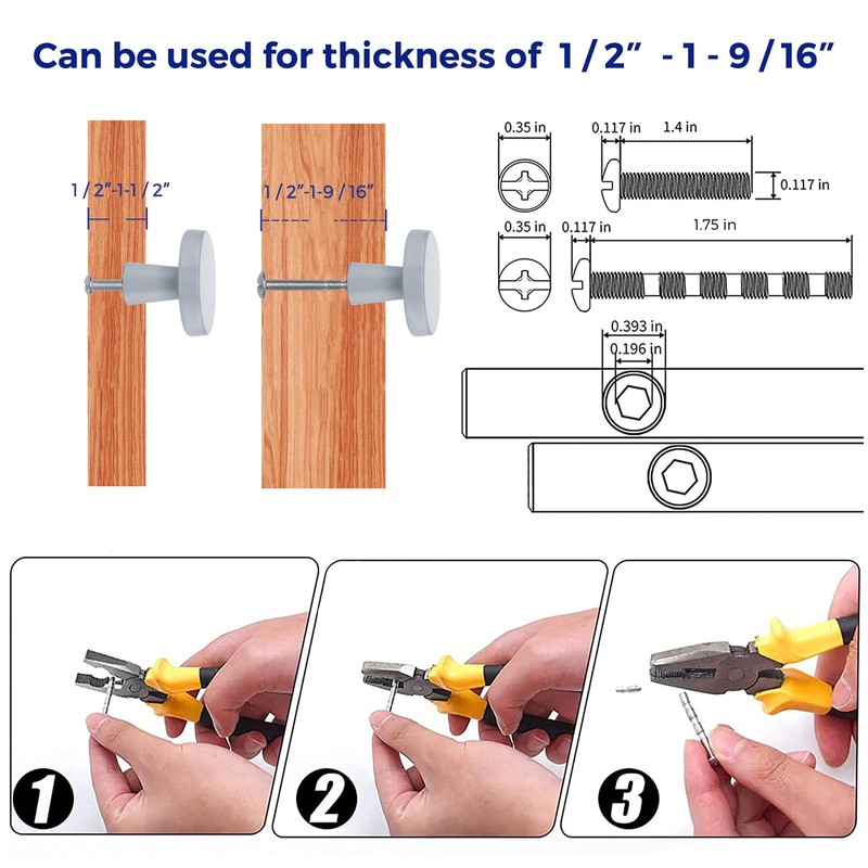 Ravinte 30 Pack Drawer Pulls 1-1/4 Inch Kitchen Cabinet Knobs
