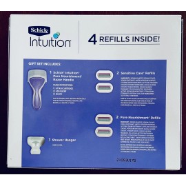 Schick Intuition 6pc Gift Set (includes 1 Handle, 4 Refills, and 1 Holder) New