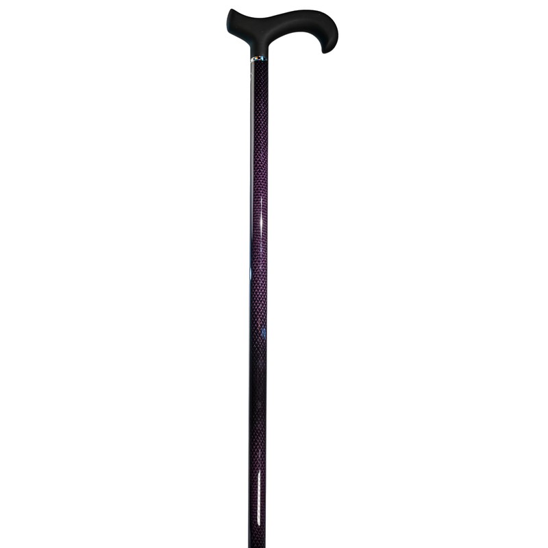 Stylish Walking Canes Carbon Fiber Triple Wound Cane -Purple