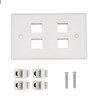 Ethernet Wall Plate 4 Port, Cat 6 Ethernet Wall Outlet