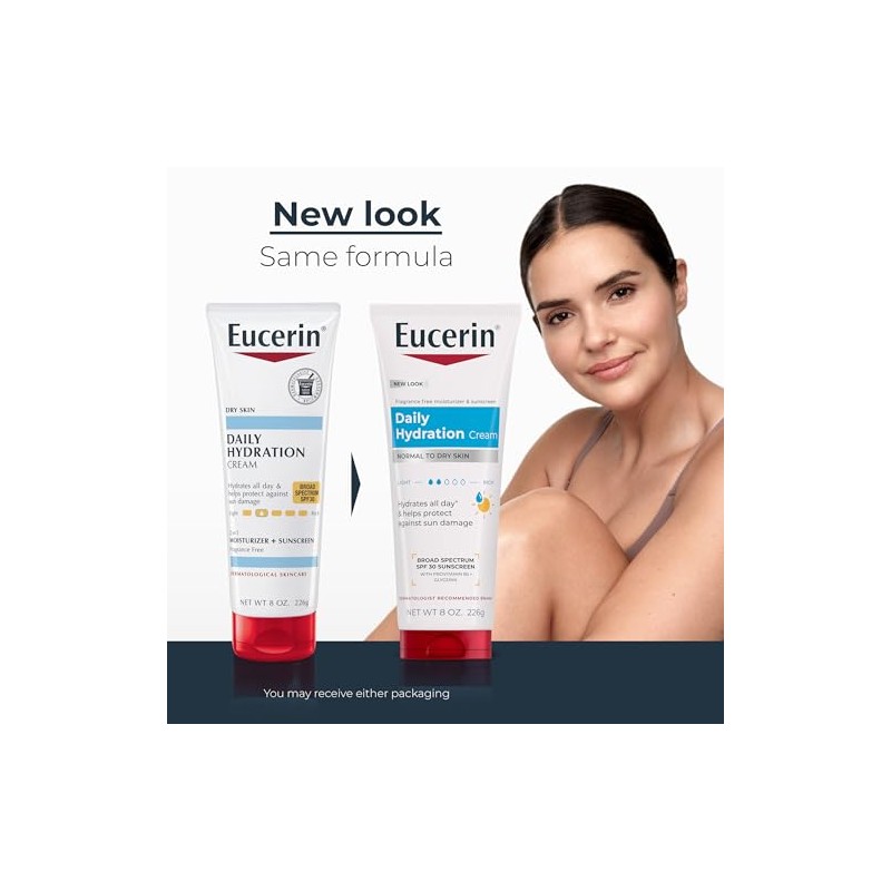 Eucerin Daily Hydration Broad Spectrum SPF 30 Body Cream, 8.0