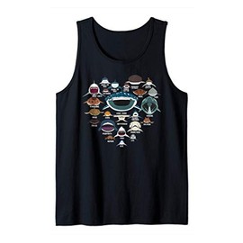 Types Of Shark Identification Shark Faces Tee Marine Biology Tank Top