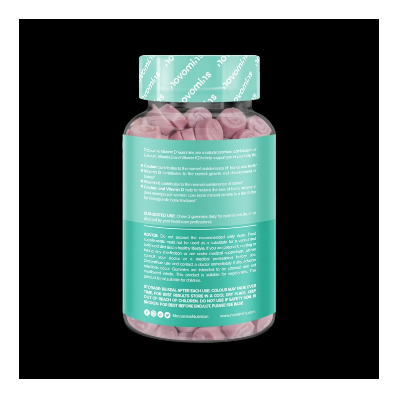 Novomins Calcium & Vitamin D Gummies 60 Gummies