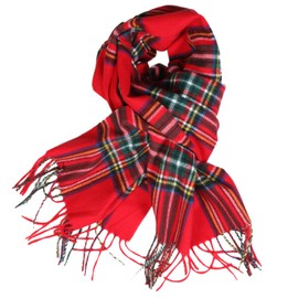TZ Promise Men Women Tartan Plaid Check Stewart Scottish Soft Warm Winter Cashmere Feel Scarf (Red(17))
