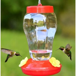 TMOSLY Comedero para colibríes,Bebedero Natural para colibríes,Comedero Colgante para colibríes de Exterior, Bebedero de néctar para colibríes, Capacidad 480ml
