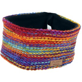 GURU SHOP Wool Knitted Headband from Nepal with Striped Pattern, Men/Women, Rainbow, Wool, Size: One Size, Headbands, Alternative Clothing