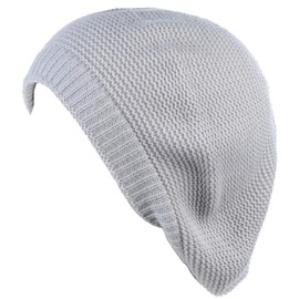BYOS Chic French Style Lightweight Soft Slouchy Knit Beret Beanie Hat in Solid