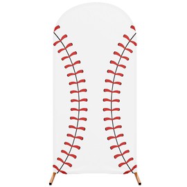 RimCereal Baseball Party Arch Backdrop Cover Baseball Theme Arch Spandex Backdrop Stand Cover 4 ft for Wedding Birthday Banquet Boys Girls Shower Ceremony Decoration