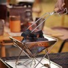 Fire Pit Tongs Heavy Duty Stainless Steel Lengthen Widen Thicken