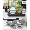 Kitsure Dish Drying Rack - Compact Dish Rack with Utensil