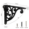 Shelf Brackets 8 Inch 4PCS Heavy Duty Matte Black Wall