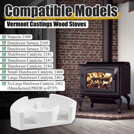 Thiadrs 1602515 Refractory Assembly for Vermont Castings Wood Stove, Dutchwest Wood Stove Parts, Compatible with Dutchwest 2160, 2169, 2170, 2181, 2183, 2184, 2460, 2461, 2462 Series
