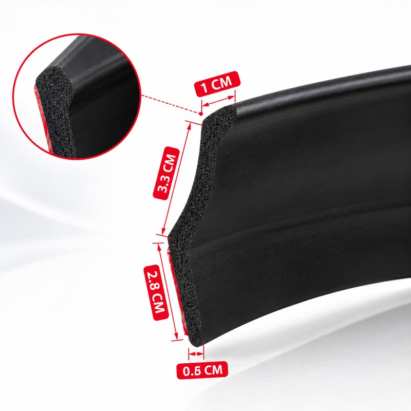 Universal Rubber Front Bumper Lip for Car Exterior Protection –