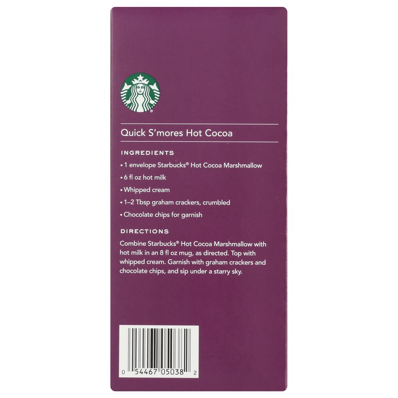Starbucks Marshmallow Hot Cocoa Mix Packets, 8 - 1 Ounce