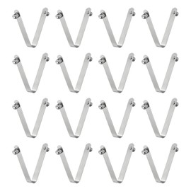 QUARKZMAN Pack of 16 Double Knob Kayak Paddle Spring Clip 5.5 x 6 x 48 mm 65Mn Spring Steel V-shaped Solid Kayak Paddle Push Snap Clips for Tents Kayak Paddle Tent Pole