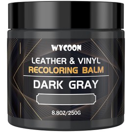 WYCOON Leather Recoloring Balm, Color Restorer, Leather Repair Kit for Furniture, Leather Paint, Leather Dye, Scratch Repair, Stain Remover, Restore Scratched, Faded and Cracked Leather-Dark Gray