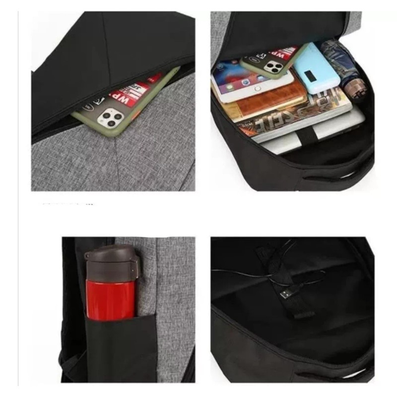Yuqing Mochila Antirrobo Carga Usb Escolar Laptop Casual 3 Piezas