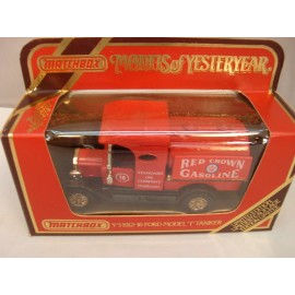 MATCHBOX LESNEY MODELS YESTERYEAR Y-3 1912 FORD MODEL T RED CROWN GASOLINE TANK