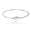 Hoops & Loops - Sterling Silver Polished Love Knot Bangle