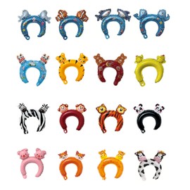 Motto Collection Set of 16 Animal Zoo Dense Forest Headbands, Aluminum Film, Balloons, For Kids, Simulated Shops, Stores, Handheld, Petite Gift, Gift, Gift, Party Supplies, Events, Gifts, Festivals, Festivals, Birthdays, Kimonos, Shichi-Go-San Photograph