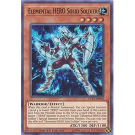 Yu-Gi-Oh! - Elemental Hero Solid Soldier (CT15-EN003) - 2018 Mega-Tins Promos - Limited Edition - Ultra Rare