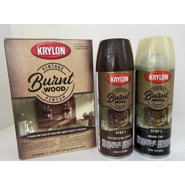 Krylon Vintage Finish Burnt Wood Paint Kit  2 - 11.5 Oz. Cans