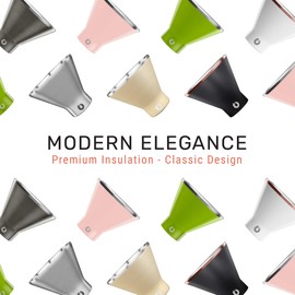 SNOWFOX Everyday Collection - Juego de 2 copas de cóctel aisladas de acero inoxidable para Martini y Margarita