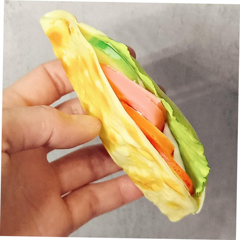 Kisangel 3pcs Artificial Pancake Model Handmade Realistic Fake Food Pancake