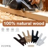 FCOWK Wall Hooks 4 Pack Coat Hooks Mounted Natural Wood