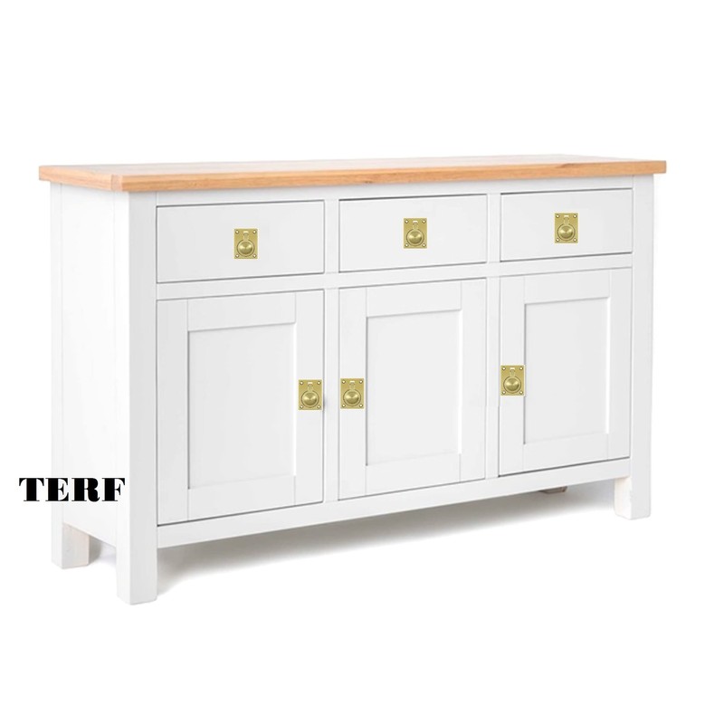 TERF® Traditional Vintage Polished Brass Flush Ring Pull Handle 50mm