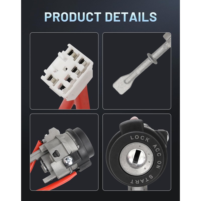 Ignition Lock Cylinder with 2 Keys and Switch Ignition Switch