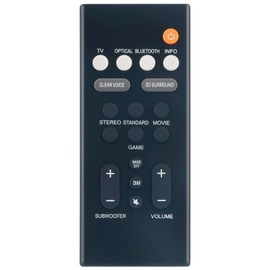 Allimity VDQ7630 Replacement Remote Control Replacement for Yamaha Sound Bar SR-B20A SR-C20A SR-B20ABL SR-C20ABL ATS-C200 VDQ7630 SRB20A SRC20A SRB20ABL SRC20ABL ATSC200