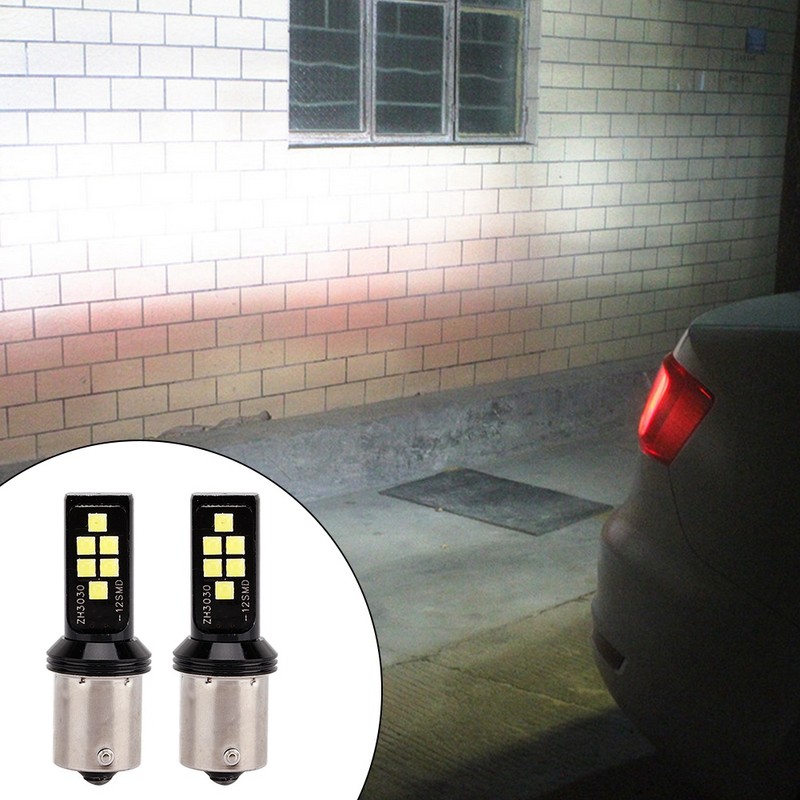 4pcs 12SMD LED White Lights Car Bulb Brake Stop Turn