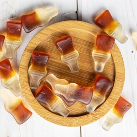 Happy Cola Gummy Candy 2 Pound Bag – Bulk Chewy Cola-Flavored Gummy Bottles Candies for Parties, Candy Buffets, Snacks, and Treats
