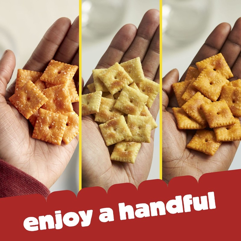 Cheez-It, Baked Snack Cheese Crackers, Variety Pack, Original, White Cheddar,