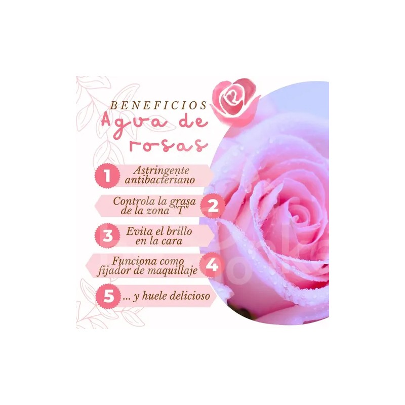 Loción Facial Astringente De Agua De Rosas Rubrial Todo Tipo